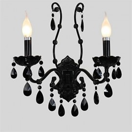 Black crystal wall lamp,...